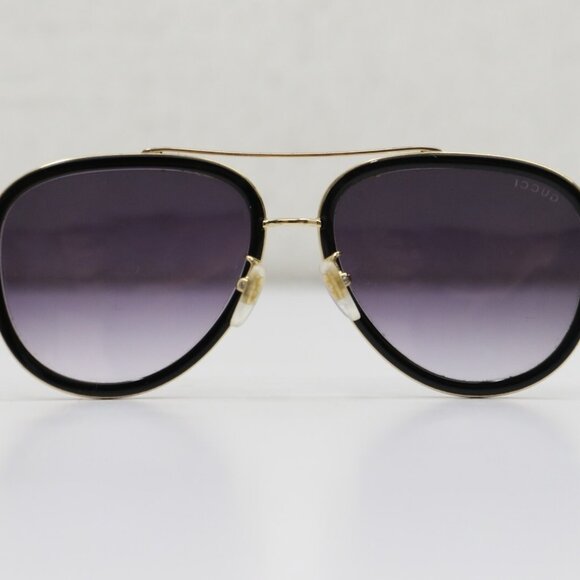 GUCCI GG062S 006 Black/White Fashion Aviator 140mm 57-17mm Sunglasses - Picture 15 of 15